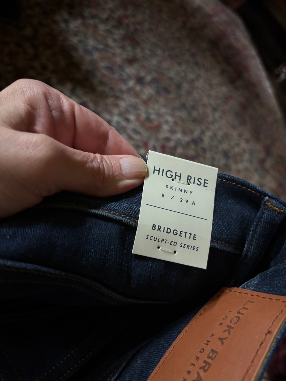 Lucky Brand Bridgette High Rise Skinny Jeans - Dark Indigo